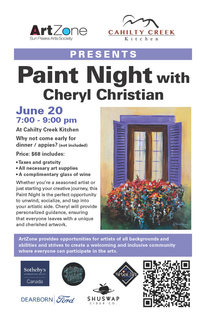 ArtZone Presents Paint Night with Cheryl Christian Sun Peaks Resort